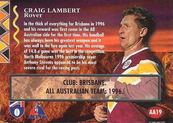 1997 Select AFL Ultimate Series - All Australian Team #AA19 Craig Lambert Back